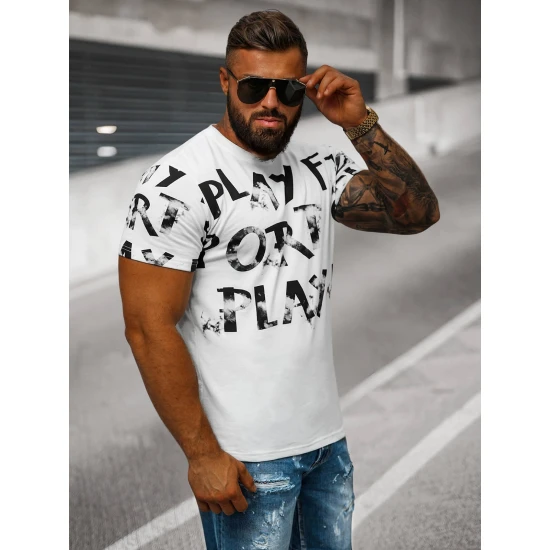 Vyriški balti marškinėliai Play O/8T1280/1