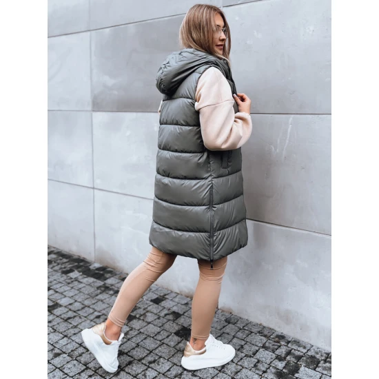 Ilga pilka liemenė su gobtuvu Far TY3832