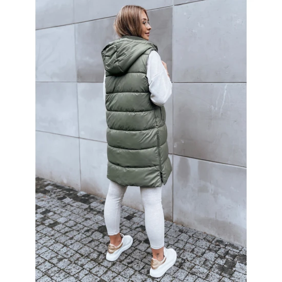 Ilga žalia liemenė su gobtuvu Far TY3833