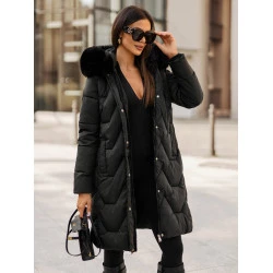 Juodos spalvos žieminė moteriška striukė Gintax