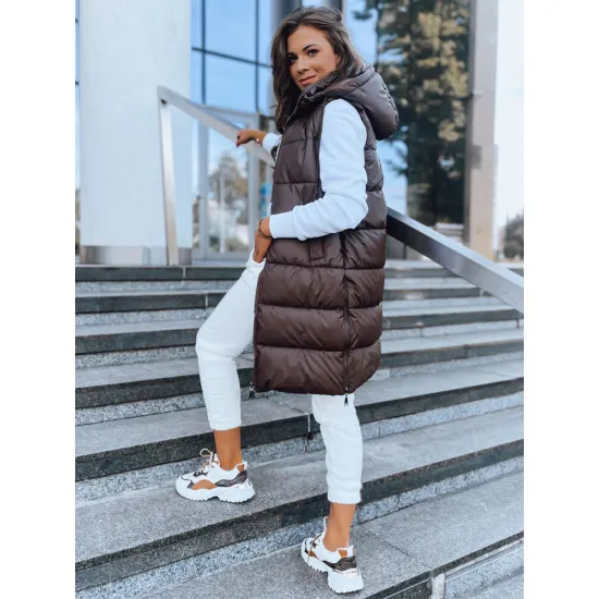 Pikk pruun kapuutsiga vest Far TY3749