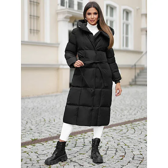 Melns ziemas mētelis Marisol JS/5M3227/392Z