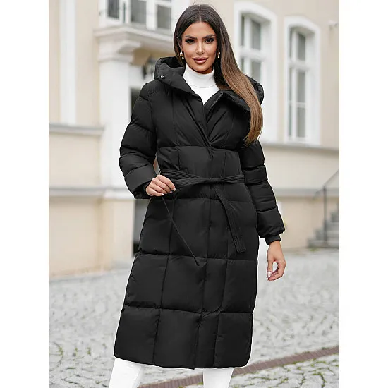 Melns ziemas mētelis Marisol JS/5M3227/392Z