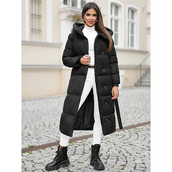 Melns ziemas mētelis Marisol JS/5M3227/392Z