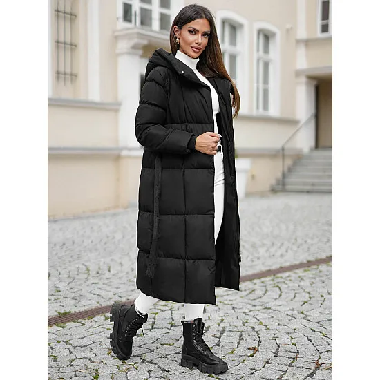 Melns ziemas mētelis Marisol JS/5M3227/392Z