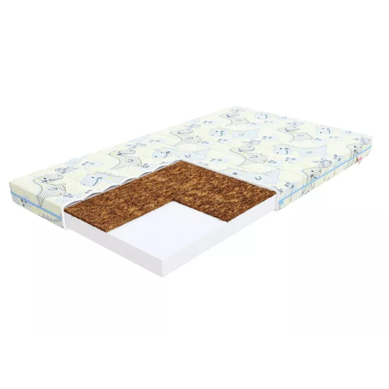 Vaikiškas porolono čiužinys su kokosu CALM DINO 80X160