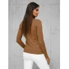 Brązowy sweter damski z wysokim kołnierzem Stelin JS/8009/7