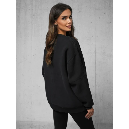 Moteriškas juodas džemperis Edelin O/SWE23049Z