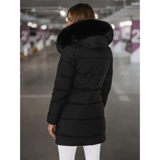 Moteriška juodos spalvos paltas Stel JS/16M9099/392Z