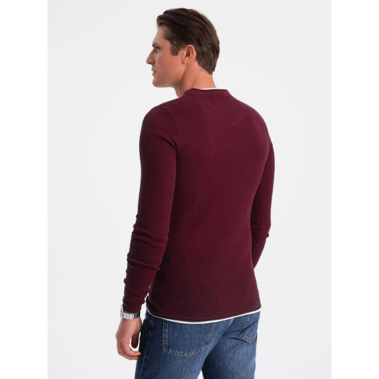 Vyriškas bordo spalvos megztinis Finn V8 OM-SWSW-0103