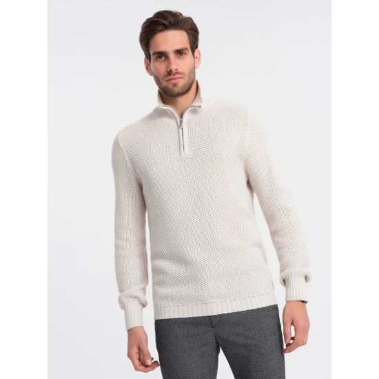 Vyriškas rusvos spalvos megztinis Felix V7 OM-SWZS-0105