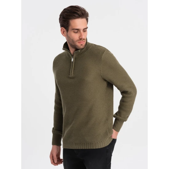Vyriškas chaki spalvos megztinis Felix V7 OM-SWZS-0105