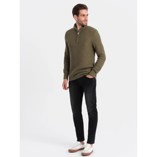 Vyriškas chaki spalvos megztinis Felix V7 OM-SWZS-0105