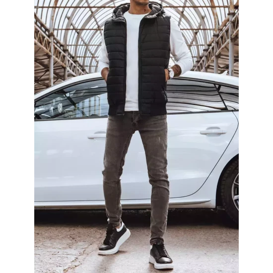 Vyriška juoda liemenė su gobtuvu David TX4235