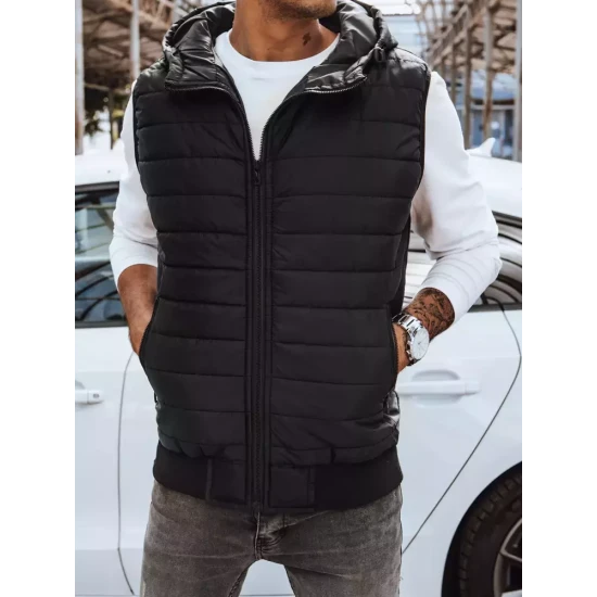 Vyriška juoda liemenė su gobtuvu David TX4235