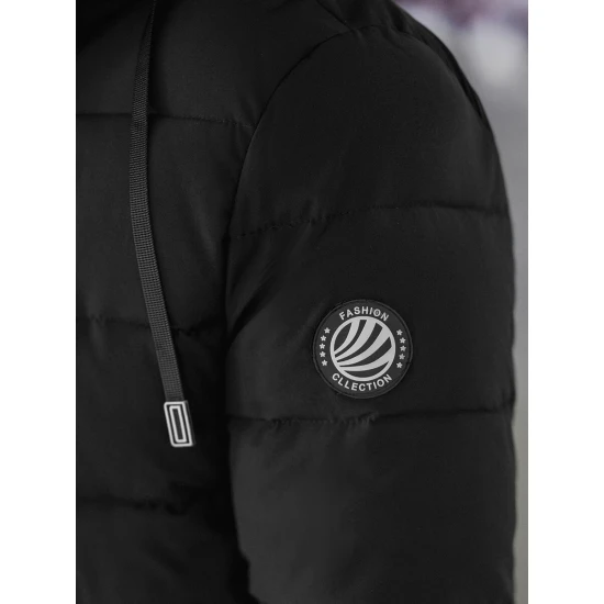 Vyriška juoda žieminė striukė Edi JS/31M5023/392Z