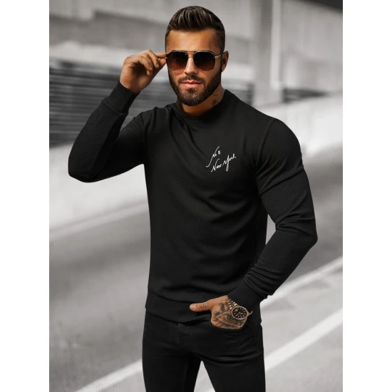 Vyriškas juodas džemperis New York O/P2031