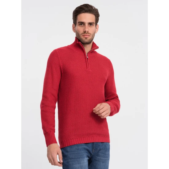 Vyriškas raudonos spalvos megztinis Felix V7 OM-SWZS-0105
