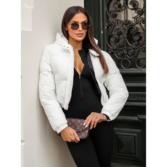 Balta žieminė moteriška striukė Jenner JS/5M3260/281