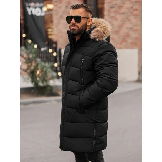 Vyriška juodos spalvos žieminė striukė Fred JS/25M9803/392