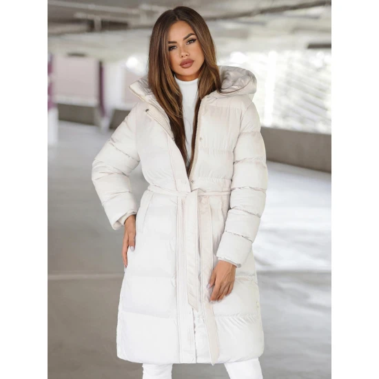 Baltos spalvos žieminis paltas Elin JS/5M3253/281Z