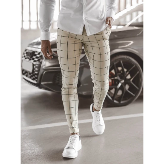 Rusvos vyriškos kelnės Karlin O/P4009Z