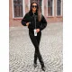 Black jacket with black fur Edit O/81326