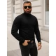 Juodas megztinis aukštu kaklu Oscar O/BM201