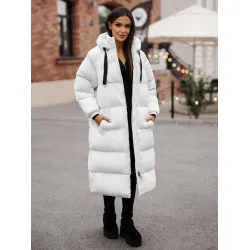 Biały płaszcz damski Izabel