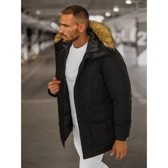 Juoda vyriška žieminė striukė Anton JS/5M779/392Z