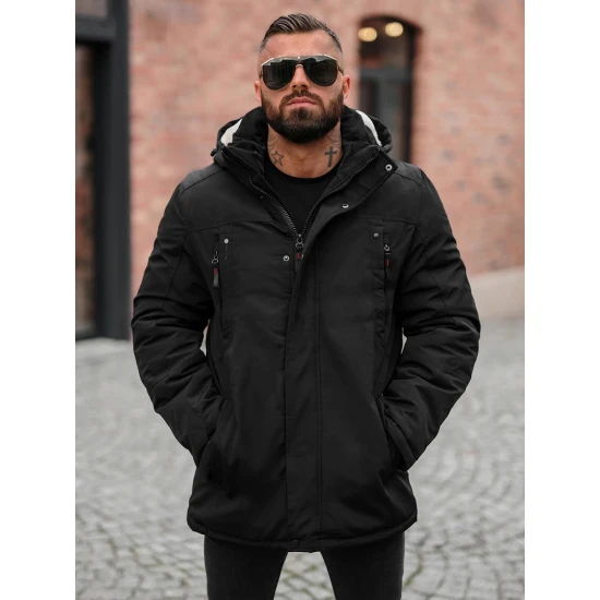 Vyriška juodos spalvos žieminė striukė Mason JS/5M3223/392