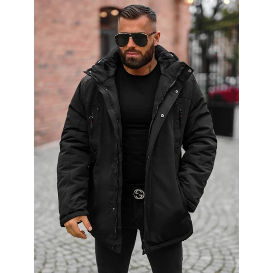 Vyriška juodos spalvos žieminė striukė Mason JS/5M3223/392