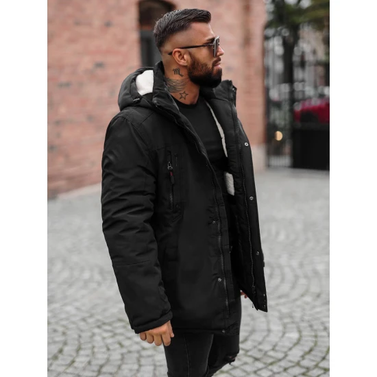 Vyriška juodos spalvos žieminė striukė Mason JS/5M3223/392