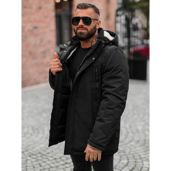 Vyriška juodos spalvos žieminė striukė Mason JS/5M3223/392