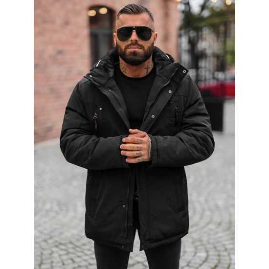 Vyriška juodos spalvos žieminė striukė Mason JS/5M3223/392