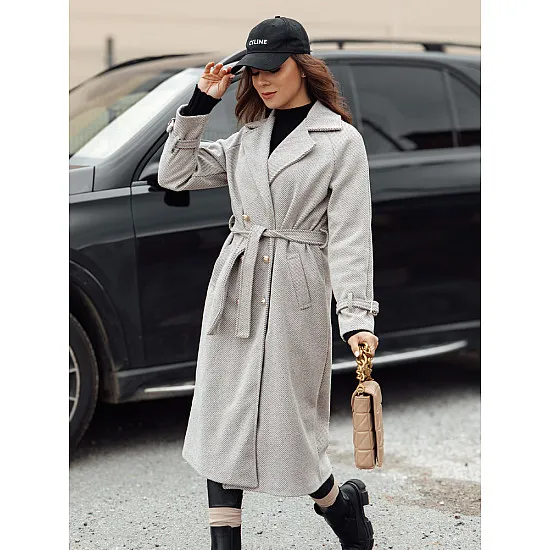 Women's brown coat Cameli NY0744