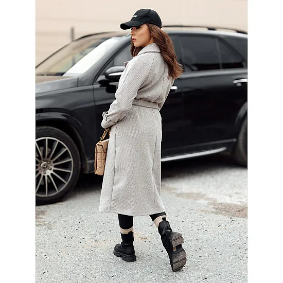 Women's brown coat Cameli NY0744