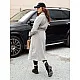 Women's brown coat Cameli NY0744