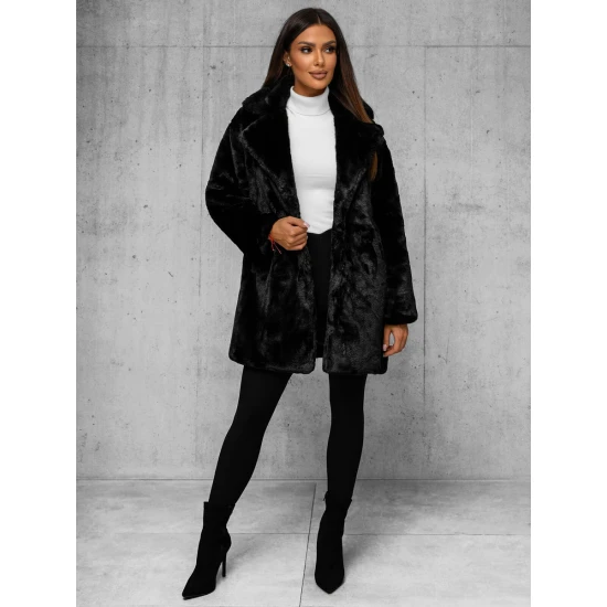 Moteriškas juodos spalvos paltas Klara JS/11Z8168Z