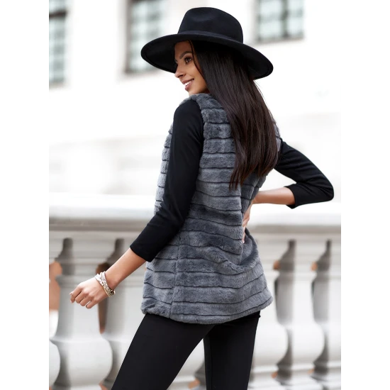 Moteriška tamsiai pilka liemenė Drel VLR008