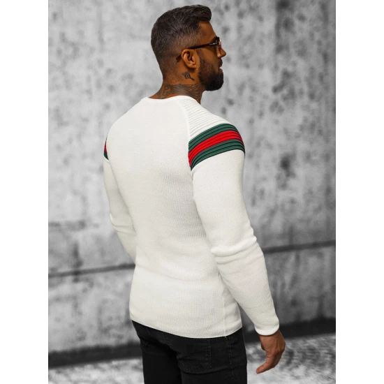 Vyriškas baltas megztinis Omer Megztiniai