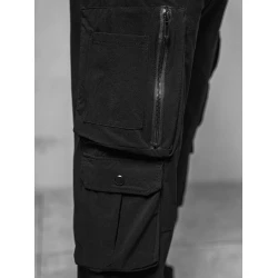 Vyriškos plačios juodos spalvos kelnės Olimp