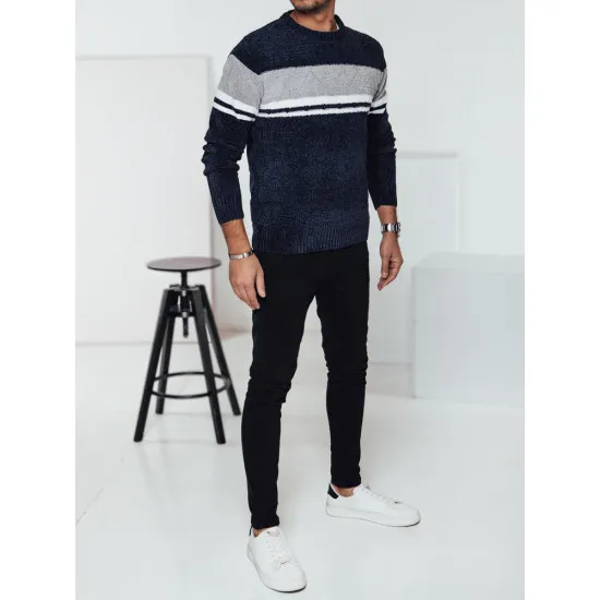 Men's dark blue jumper Rich WX2244