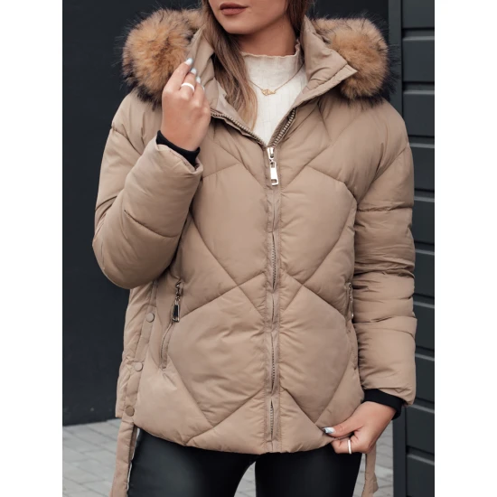 Moteriška rusva dygsniuota žieminė striukė Sisi TY4715