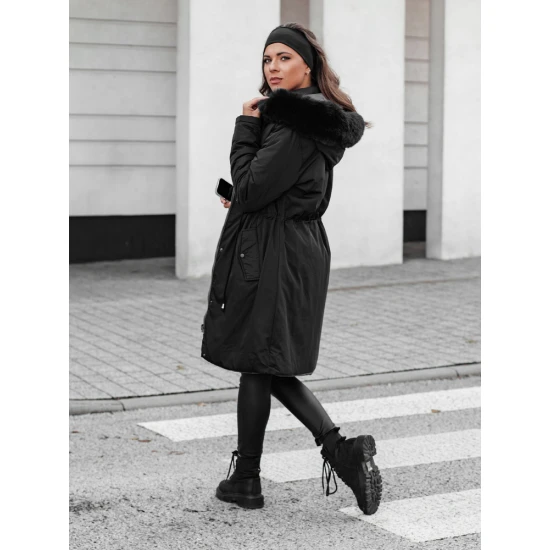 Juoda moteriška dvipusė striukė Adnel TY4587