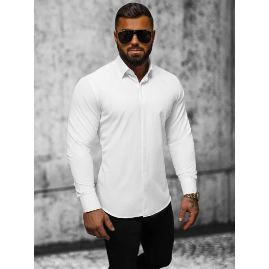 Balti vyriški marškiniai Fulio O/V76Z