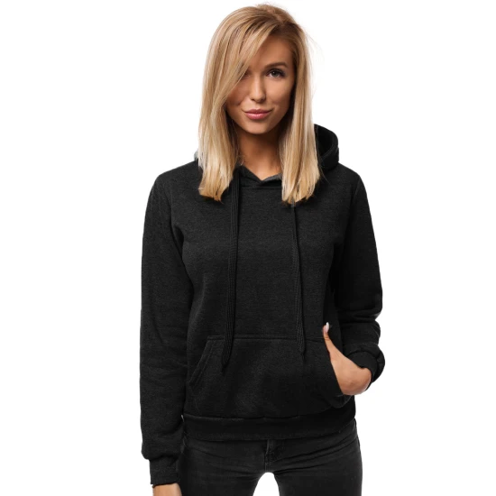 Juodas moteriškas džemperis su gobtuvu Molin Džemperiai su gobtuvu