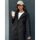 Moteriškas juodas dygsniuotas paltas Dify Striukės