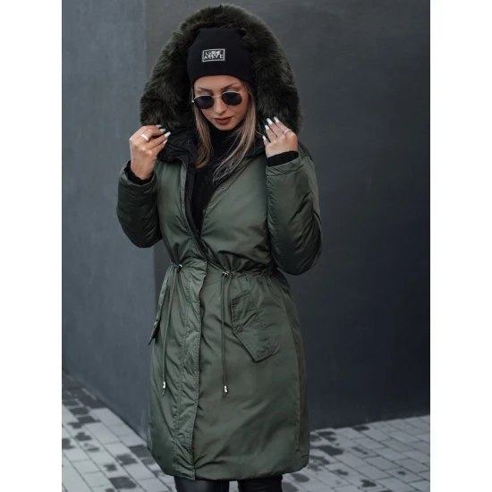 Žalia moteriška dvipusė striukė Adnel TY4589