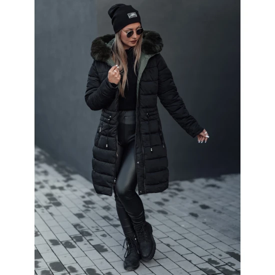 Žalia moteriška dvipusė striukė Adnel TY4589